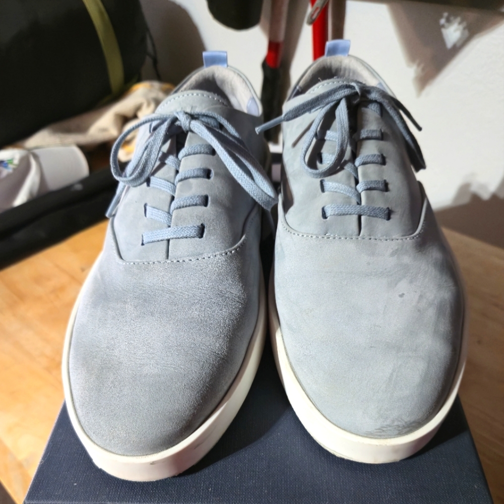 Wolf and Shepherd, Cruise Lace Up, Size 8, Dusty Blue and White color